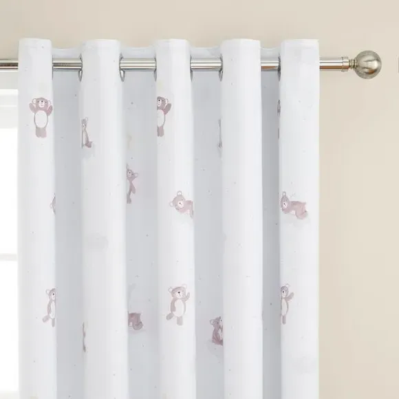 Blackout Eyelet Curtains - Natural, Polyester image