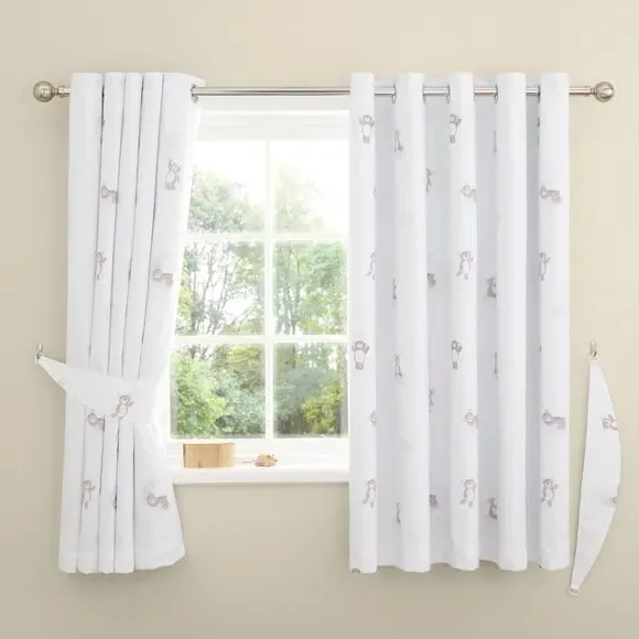 Blackout Eyelet Curtains - Natural, Polyester