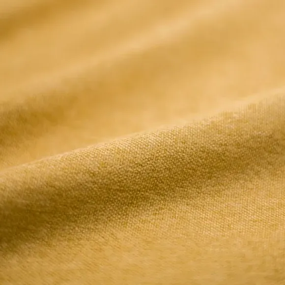 Blackout Eyelet Curtains - Old Gold, Brushed Fabric
