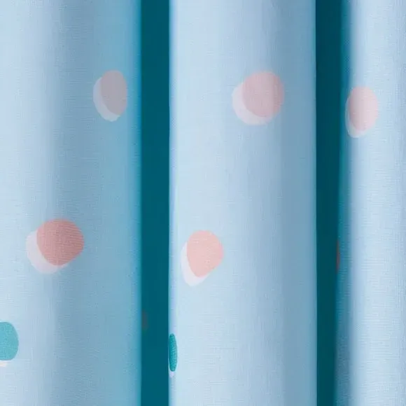 Blackout Eyelet Curtains - Pale Blue, Cotton