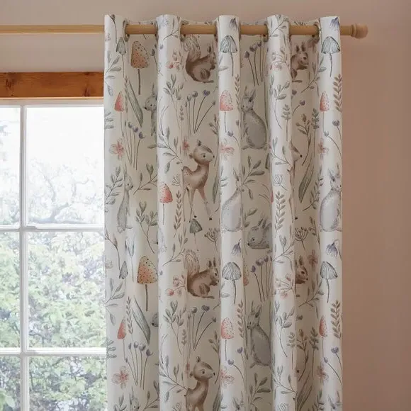 Blackout Eyelet Curtains - Pink, Polycotton image