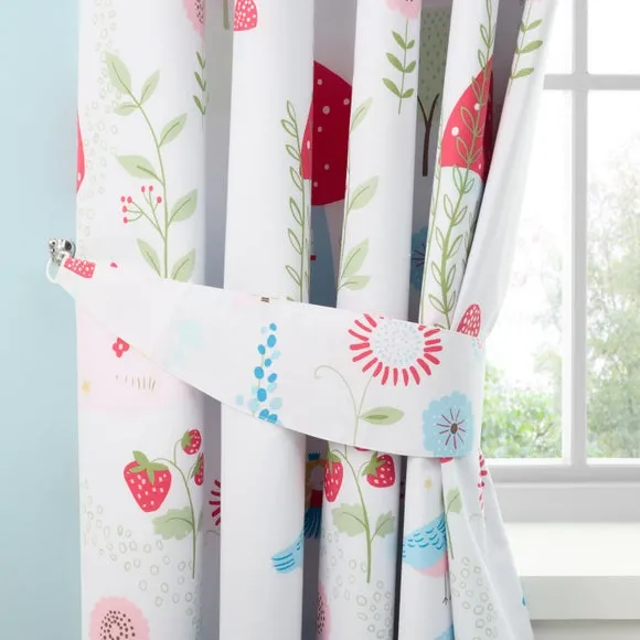 Blackout Eyelet Curtains - Pink, Polycotton