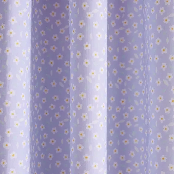 Blackout Eyelet Curtains - Purple, Cotton