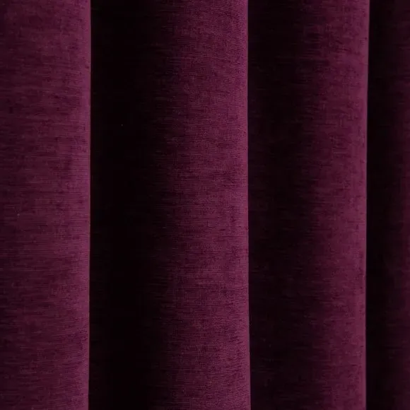 Blackout Eyelet Curtains - Purple, Polyester