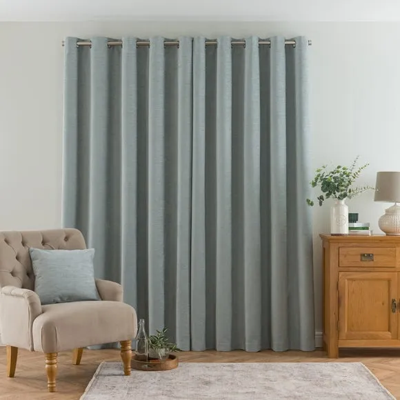 Blackout Eyelet Curtains - SpearMint, Polyester