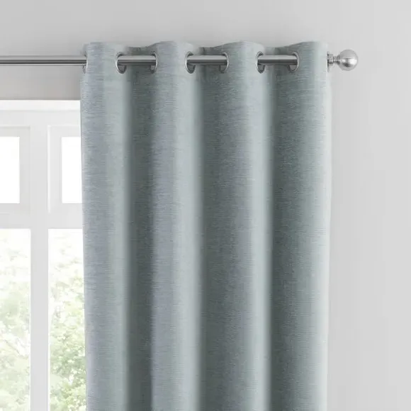 Blackout Eyelet Curtains - SpearMint, Polyester