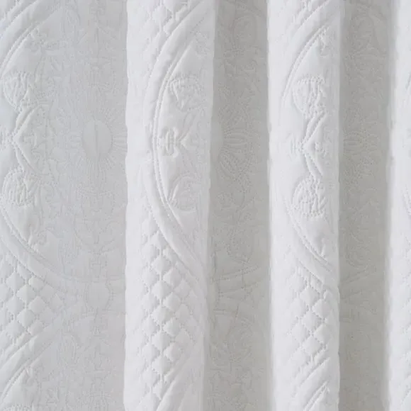 Blackout Eyelet Curtains - White, Polycotton