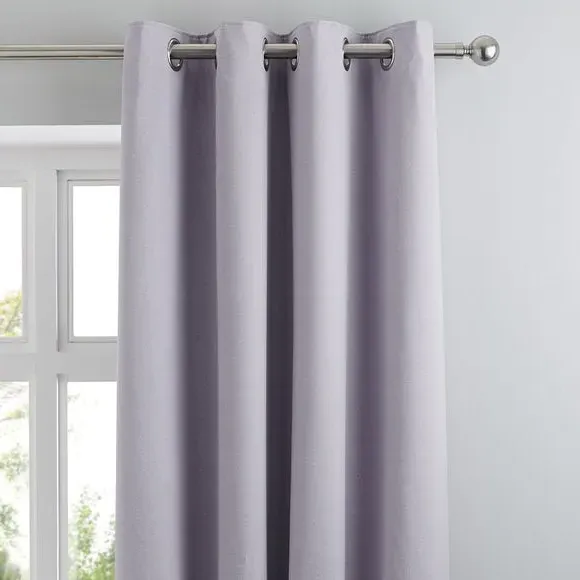 Blackout Eyelet Curtains with Lining - Mauve