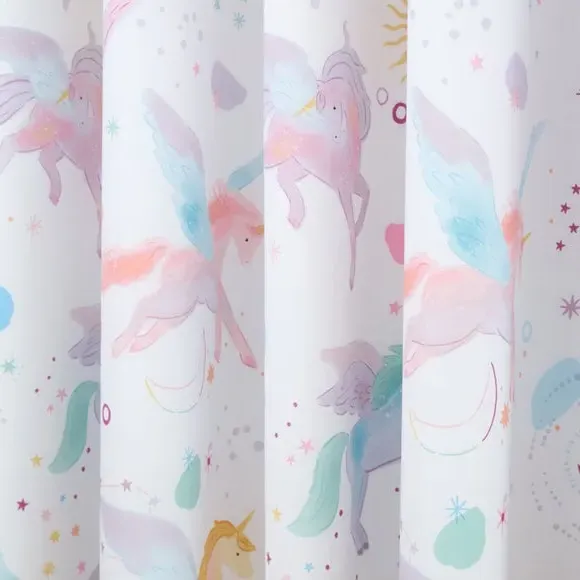Blackout Eyelet Curtains with Unicorn - Lilac
