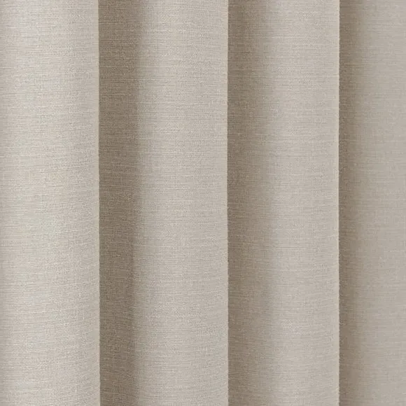 Blackout Pencil Pleat Curtains - Natural, Polyester