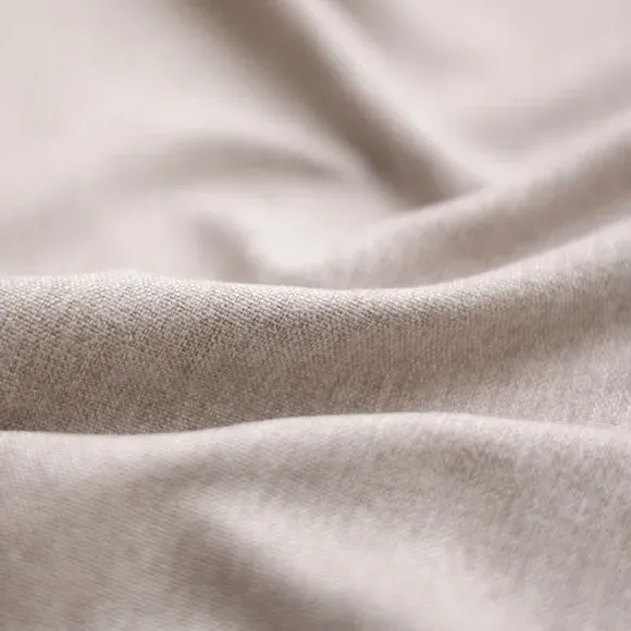 Blackout Pencil Pleat Curtains - Pebble, Brushed