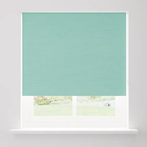 Blackout Roller Blind - Aqua, Polyester