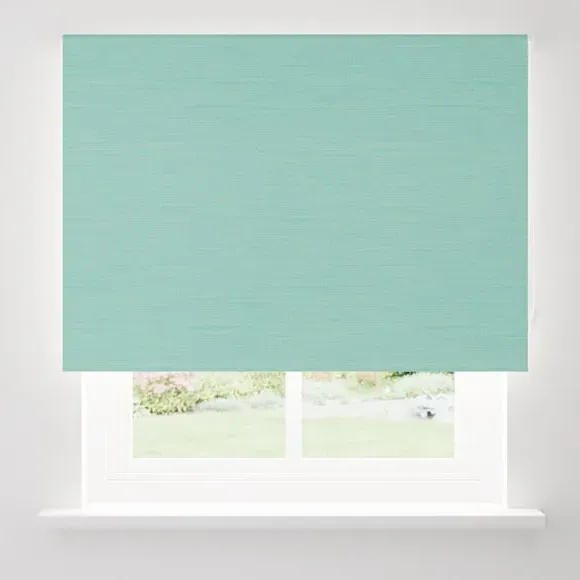 Blackout Roller Blind - Aqua, Polyester