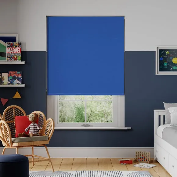Blackout Roller Blind - Blue, Polyester