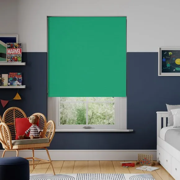 Blackout Roller Blind - Emerald, Polyester