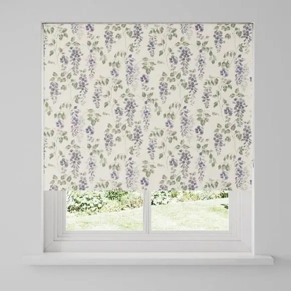 Blackout Roller Blind Floral - Mauve, Polyester