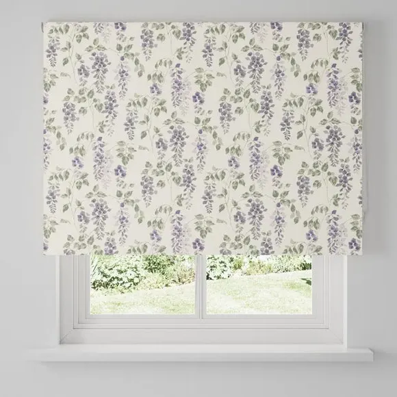 Blackout Roller Blind Floral - Mauve, Polyester