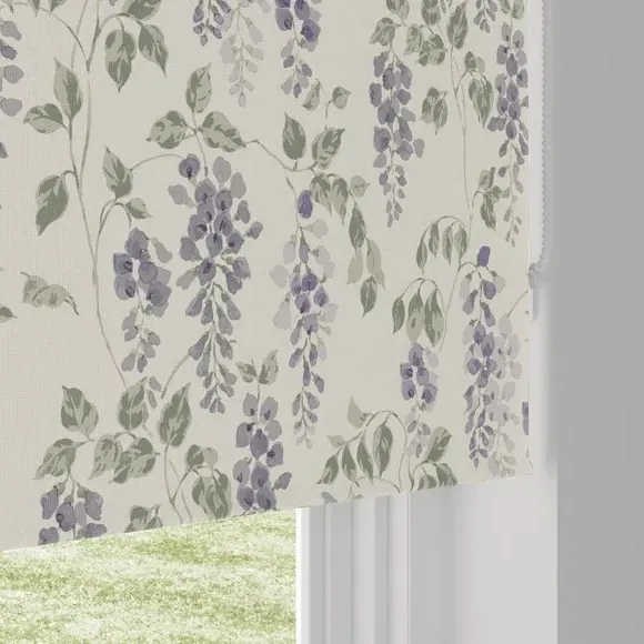 Blackout Roller Blind Floral - Mauve, Polyester