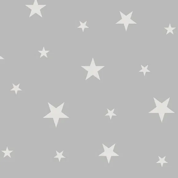 Blackout Roller Blind Glow Stars - Grey, Fabric