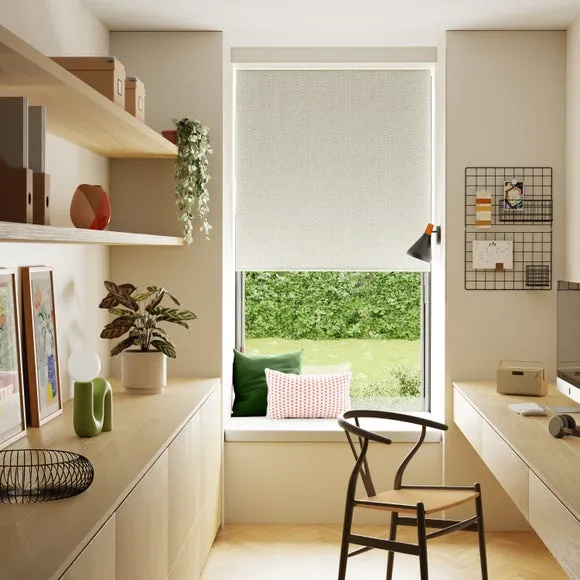 Blackout Roller Blind Herringbone - Almond, Polyester image