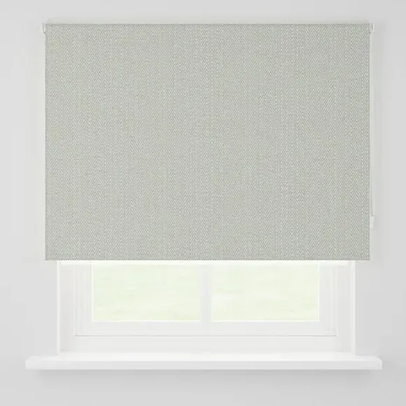 Blackout Roller Blind Herringbone - Glacier, Polyester
