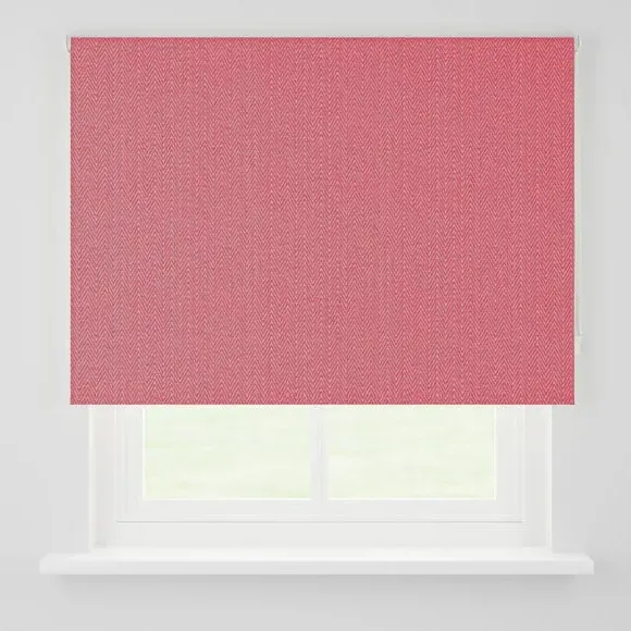 Blackout Roller Blind Herringbone - Magenta, Polyester
