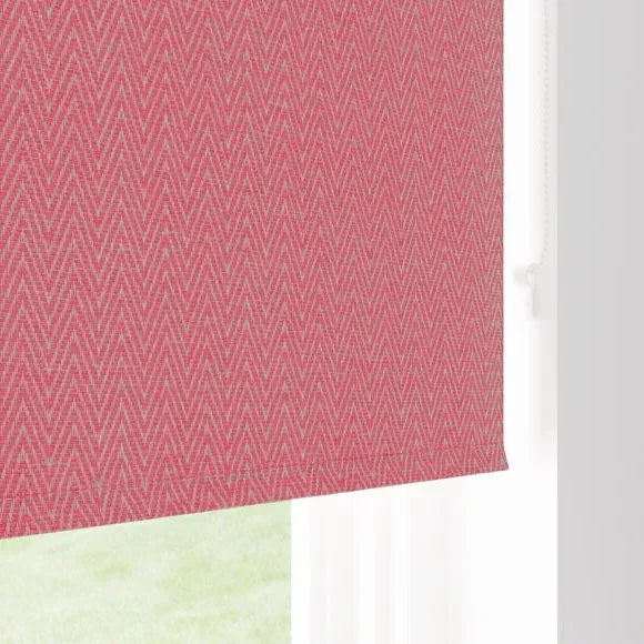 Blackout Roller Blind Herringbone - Magenta, Polyester
