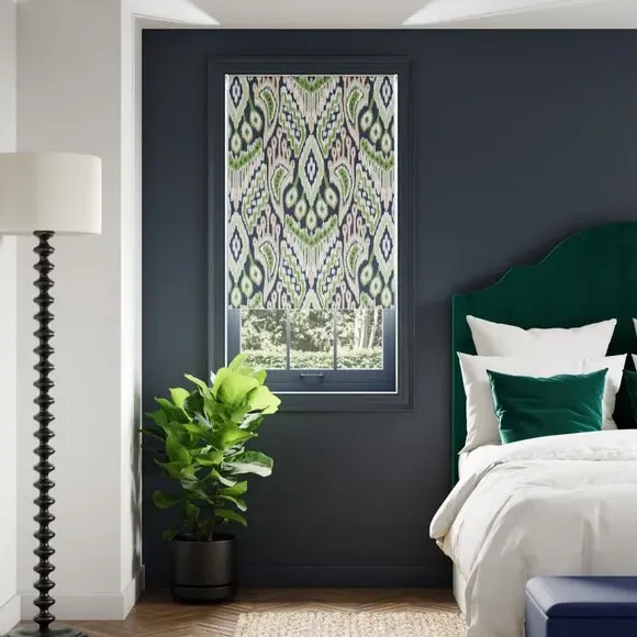 Blackout Roller Blind Ikat Print - Multicolor