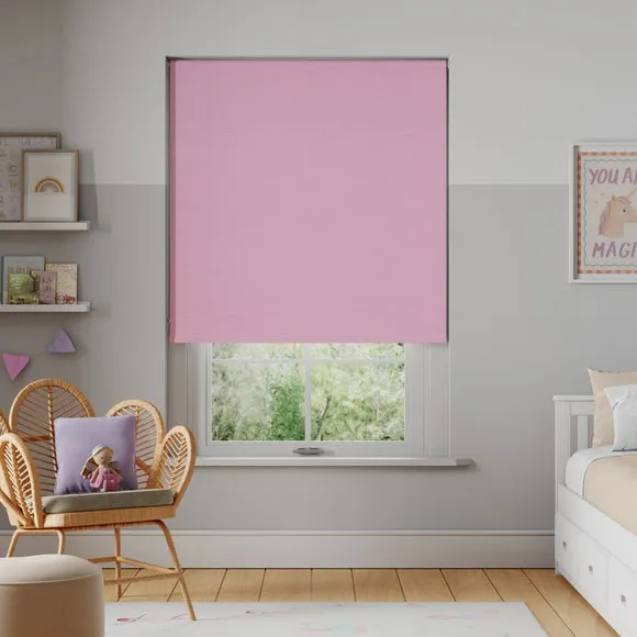 Blackout Roller Blind - Pink, Polyester