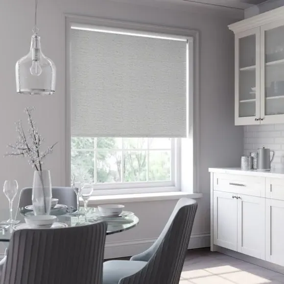 Blackout Roller Blind - Silver, Polyester