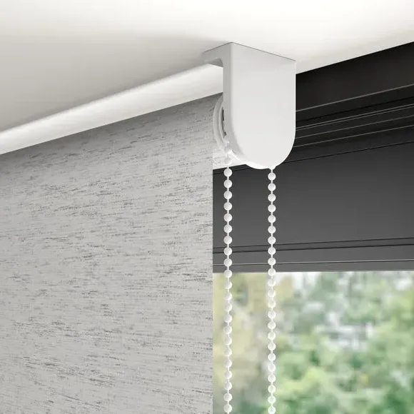 Blackout Roller Blind - Silver, Polyester