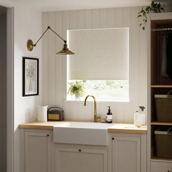 Blackout Roller Blind - Silver, Polyester