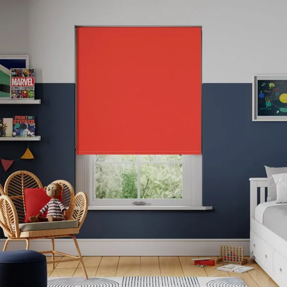 Blackout Roller Blind - Tomato, Polyester