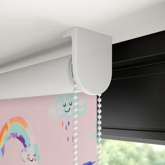 Blackout Roller Blind Unicorn Print - Pink