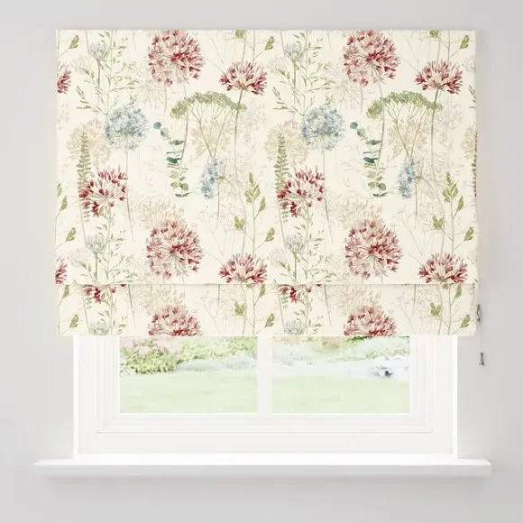 Blackout Roman Blind Floral - Natural