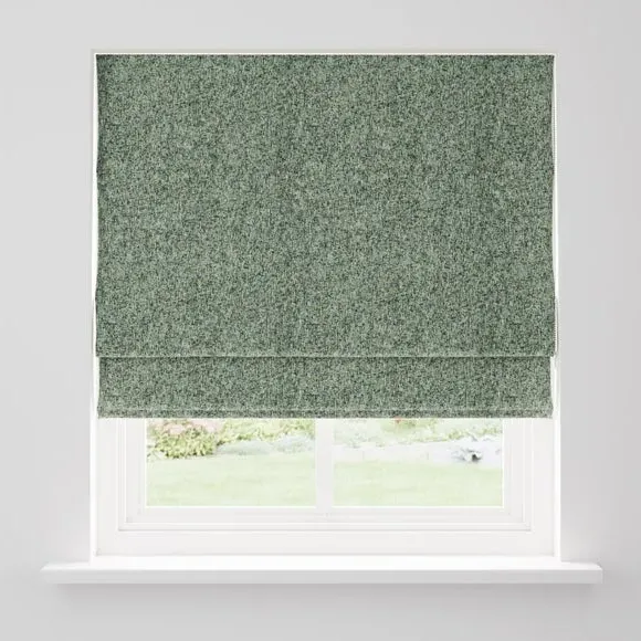 Blackout Roman Blind - Green, Chenille