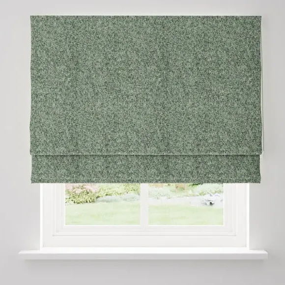 Blackout Roman Blind - Green, Chenille