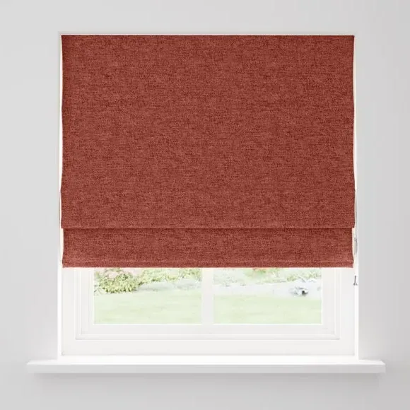 Blackout Roman Blind - Orange, Woven Fabric