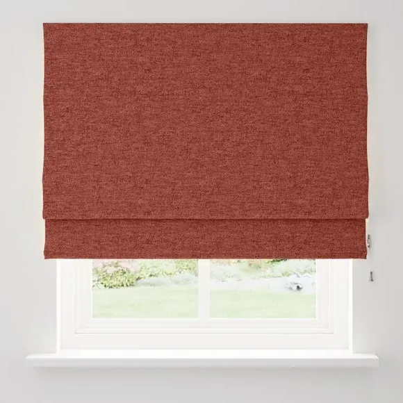 Blackout Roman Blind - Orange, Woven Fabric