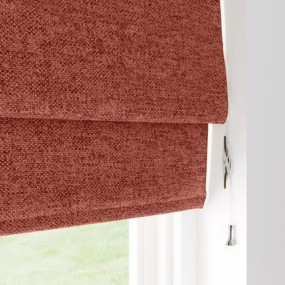 Blackout Roman Blind - Orange, Woven Fabric