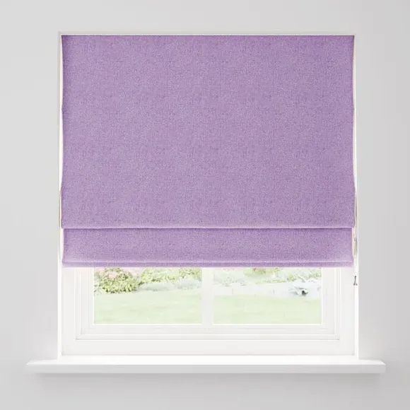 Blackout Roman Blind - Orchid, Woven Fabric