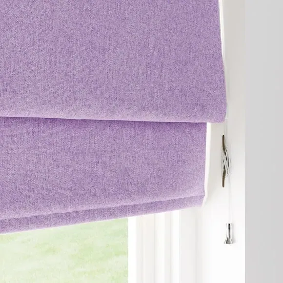 Blackout Roman Blind - Orchid, Woven Fabric