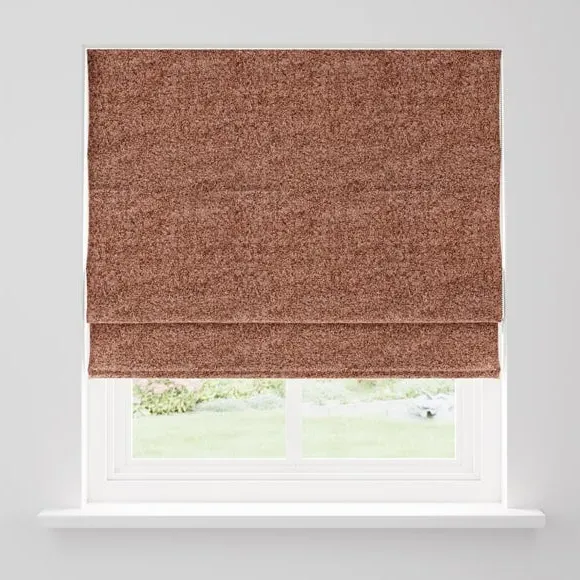 Blackout Roman Blind - Rust, Chenille
