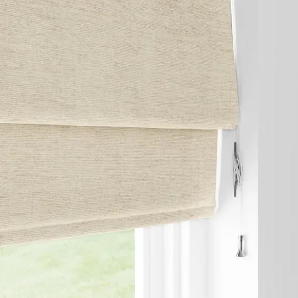 Blackout Roman Blind - Sandstone, Chenille