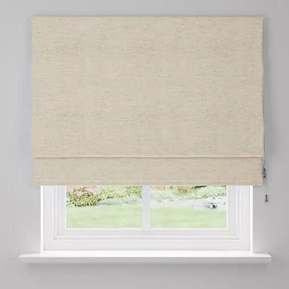 Blackout Roman Blind - Sandstone, Chenille