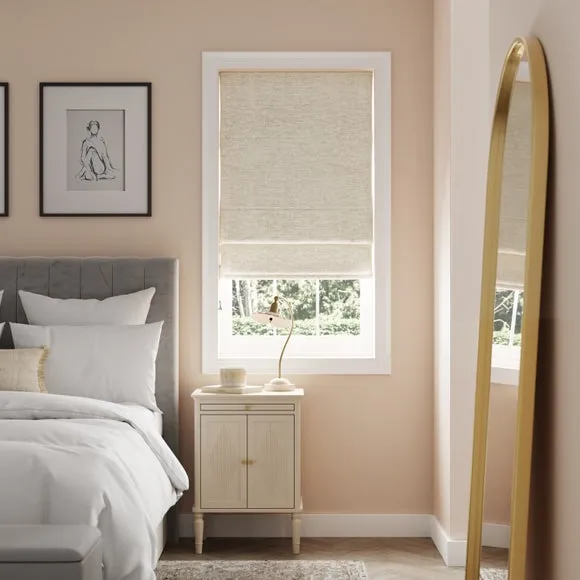 Blackout Roman Blind - Sandstone, Chenille