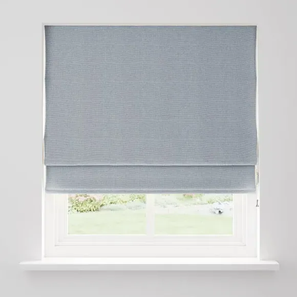 Blackout Roman Blind with Textured Weave - Navy