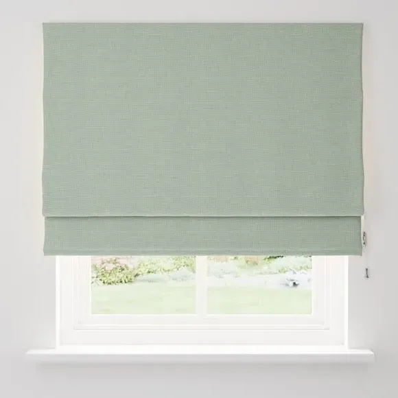 Blackout Roman Blind with Textured Weave - Sage