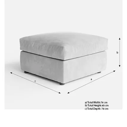 Blake Footstool - Chocolate, Faux Leather