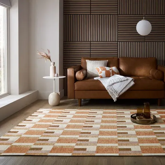Block Geometric Rug - Natural image